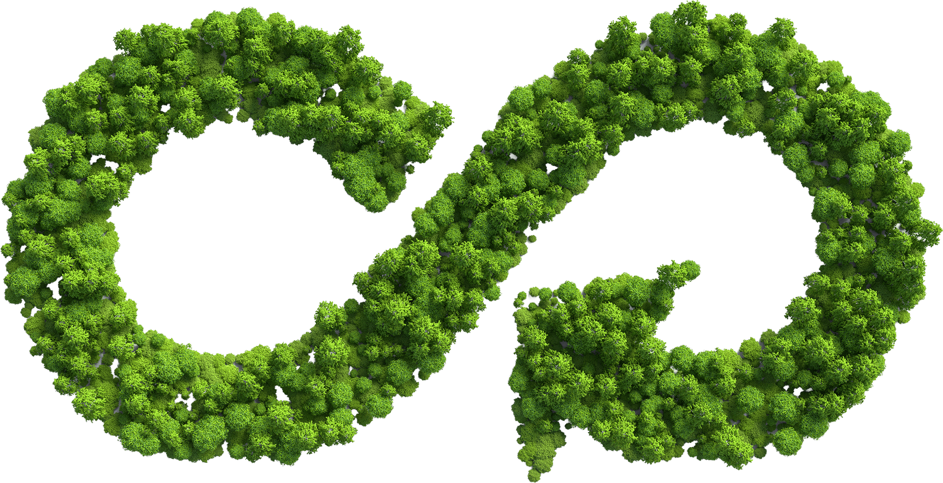 Circular economy forest symbol