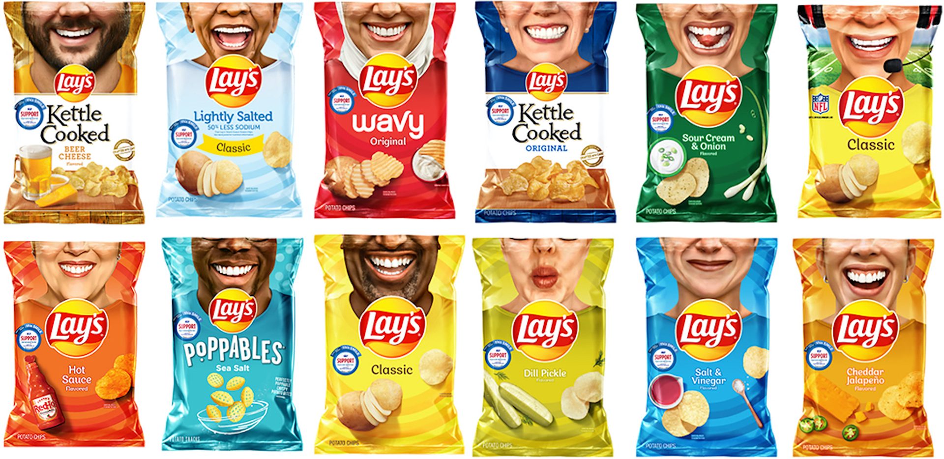 Lays faces