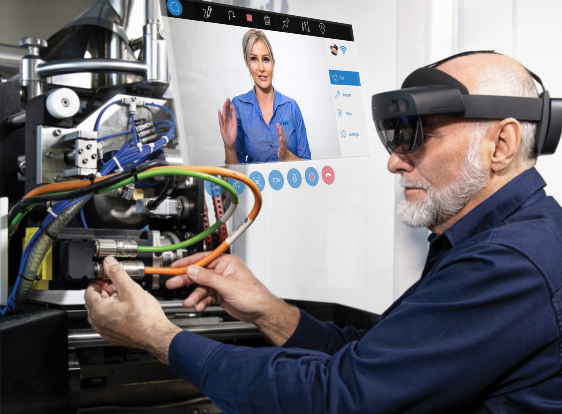 A TNA engineer provides technical support using the TNA remote assist service
