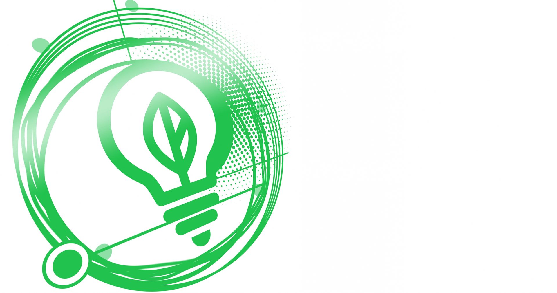 Circular economy innovation illustration with green lightbulb