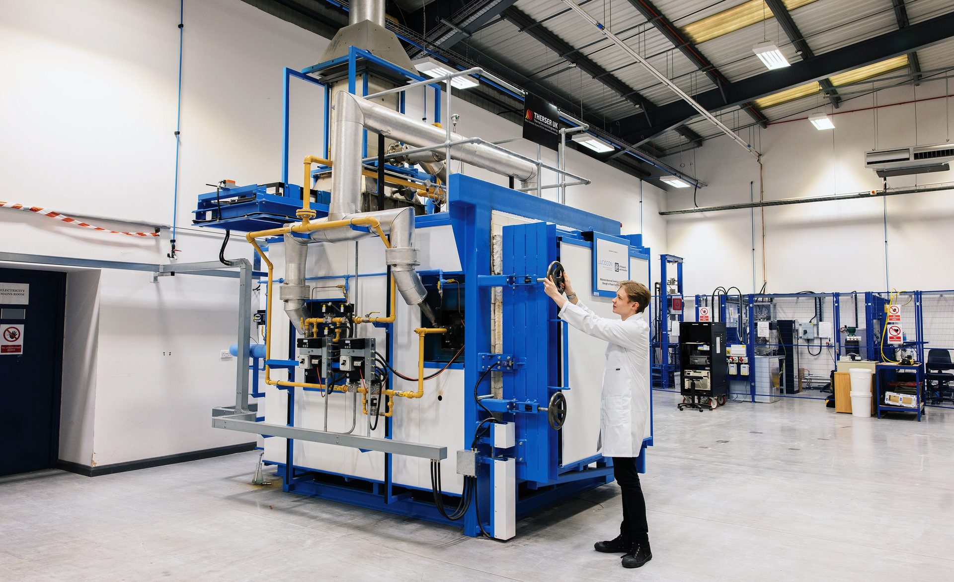 Lucideon’s kiln for research and development incorporating hydrogen fuel