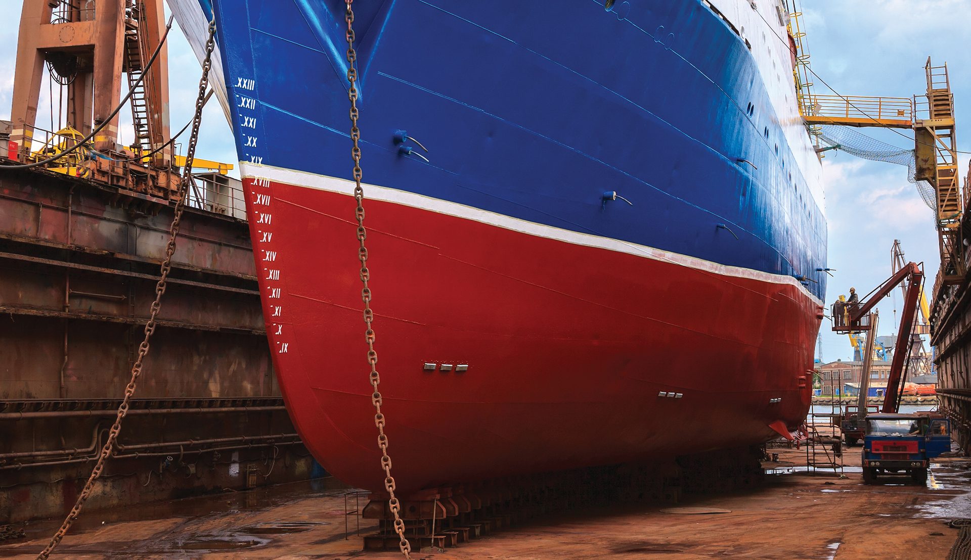 ship in dry dock