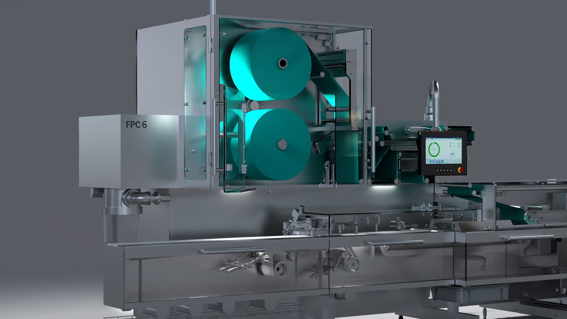 Image of Theegarten-Pactec’s new FPC6 flow-wrapping machine.