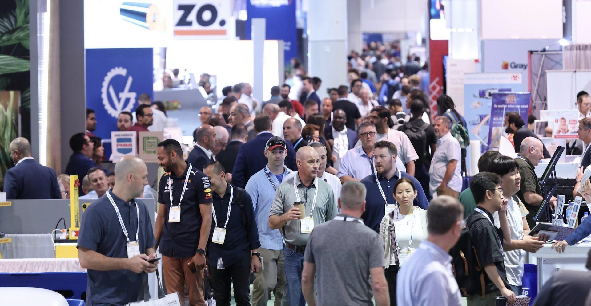 Attendees enter The Reusable Packaging Pavilion at PACK EXPO Las Vegas 2023.
