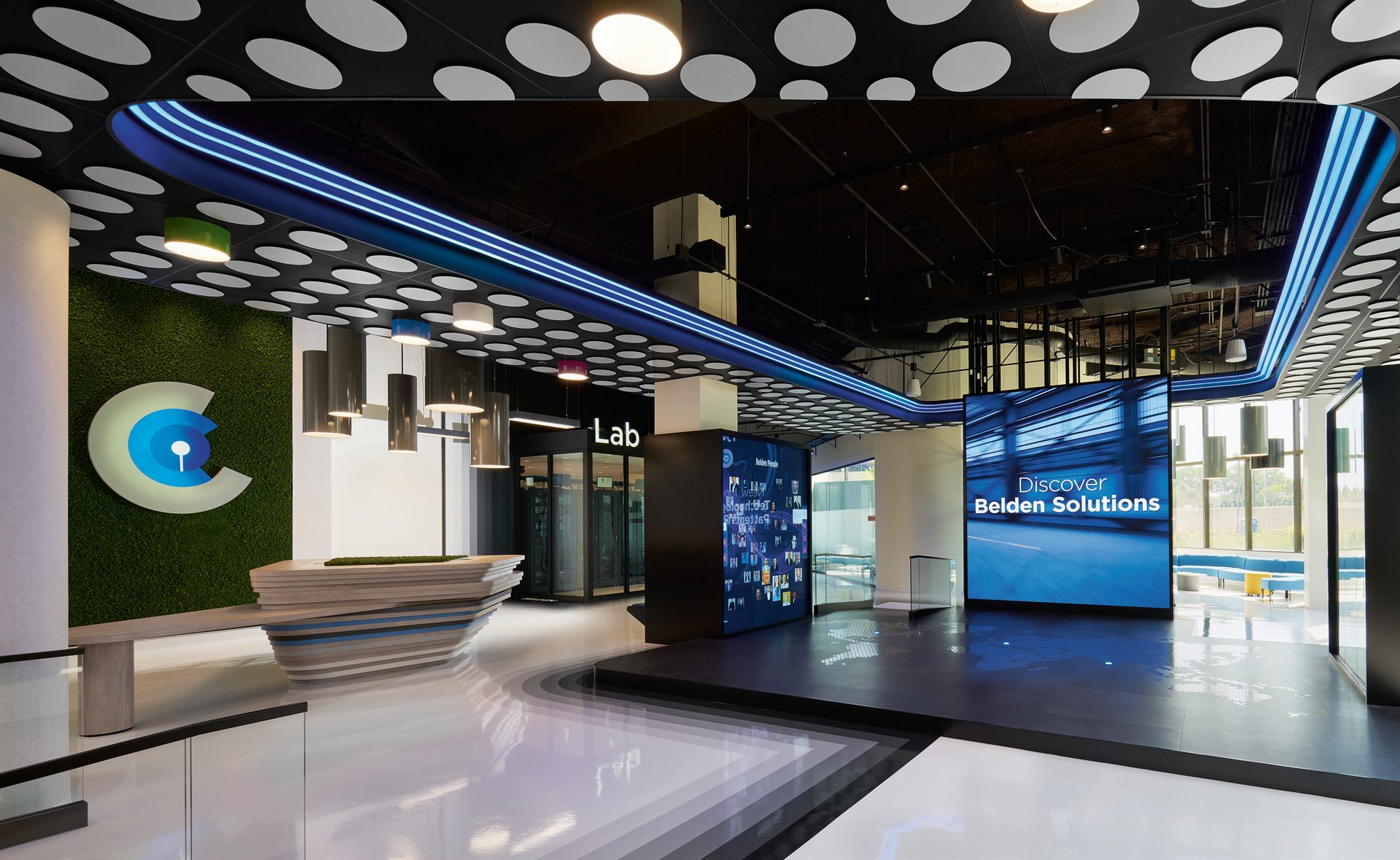 Thanks to collaboration, planning, and innovative solutions that “pushed the envelope” there was no distinguishable difference between the original ceiling design renderings and the finished product.