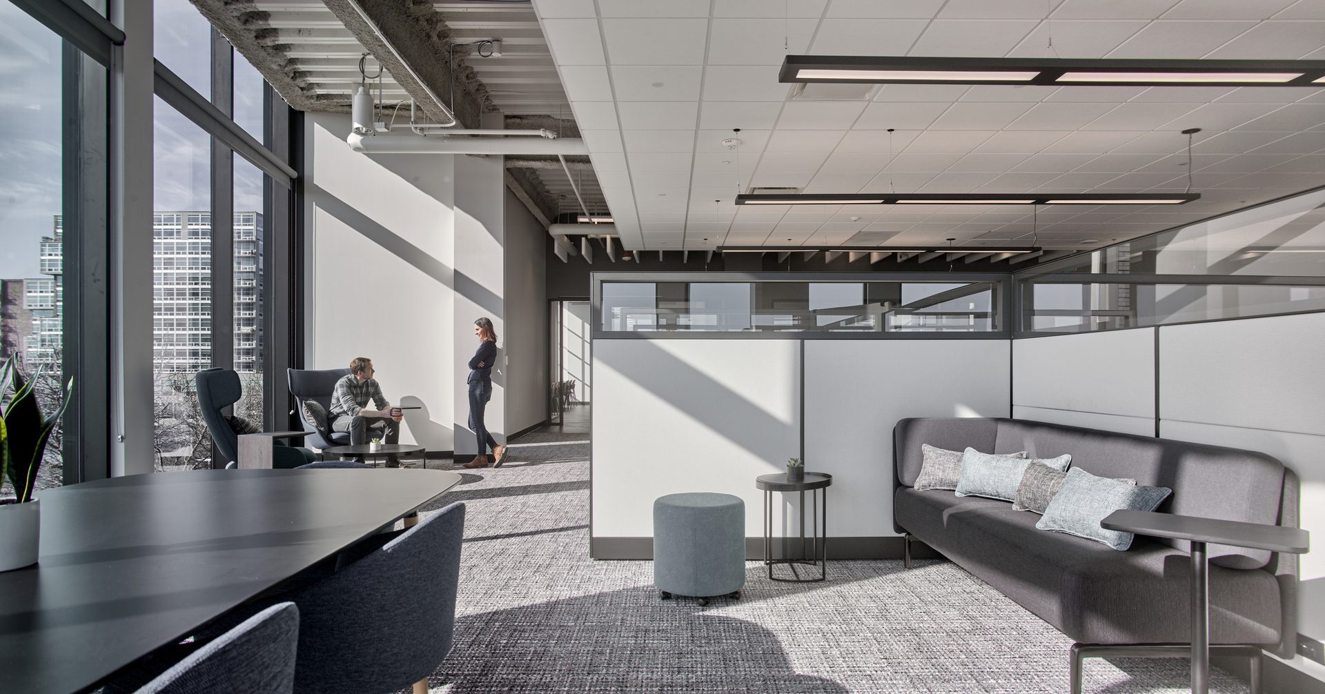 WHEDA Offices Showcase a Modern Industrial Aesthetic with Ceiling Systems