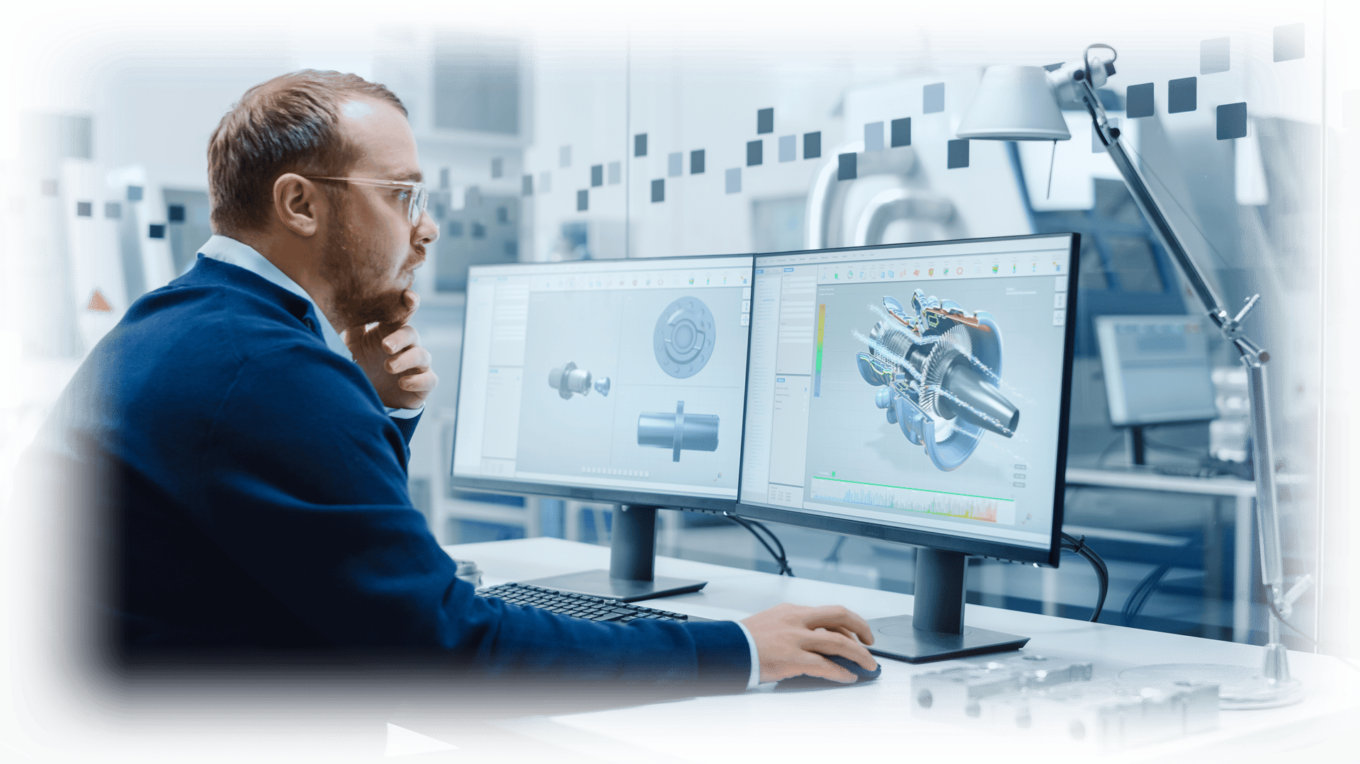 Man working on computer