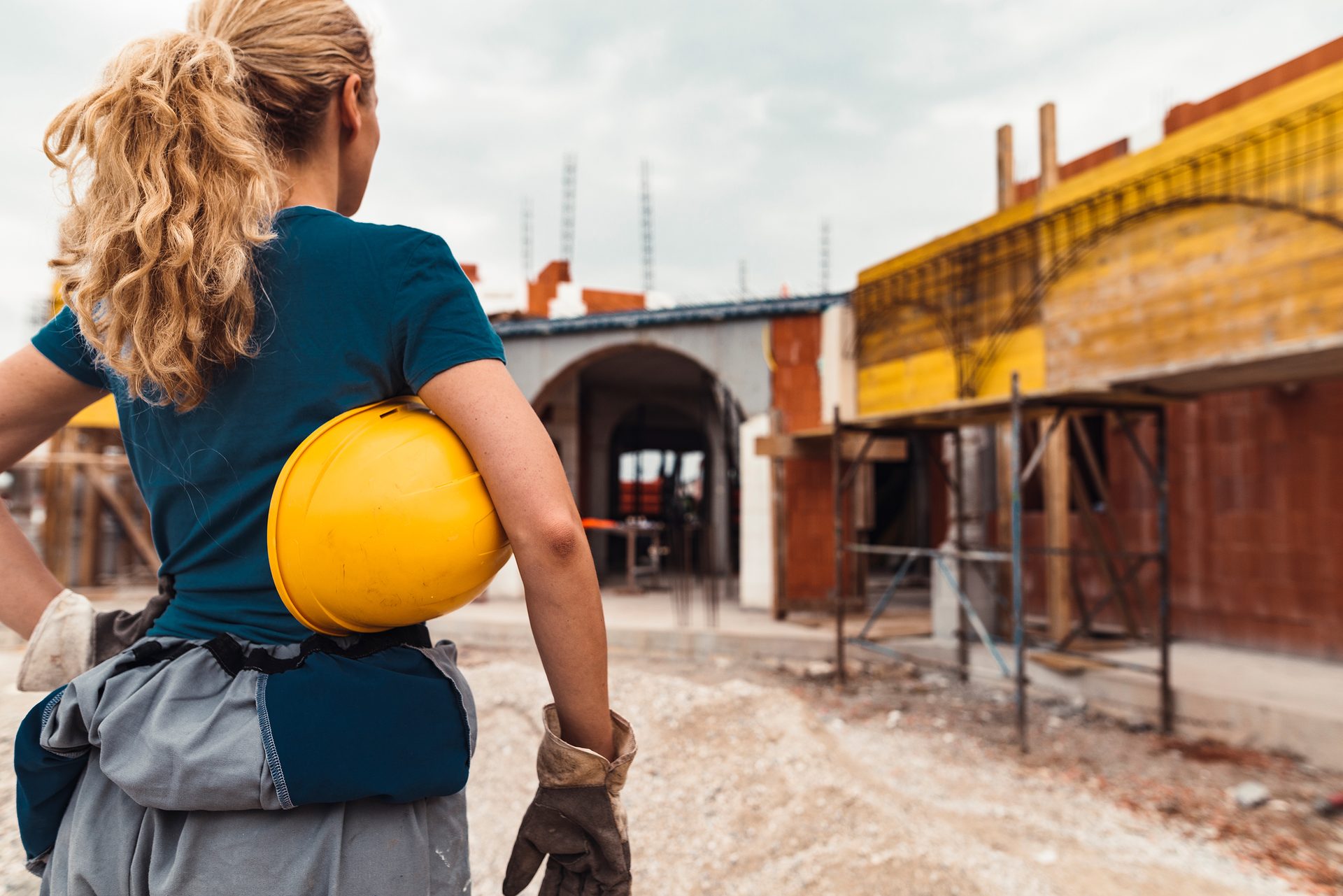 Female construction worker