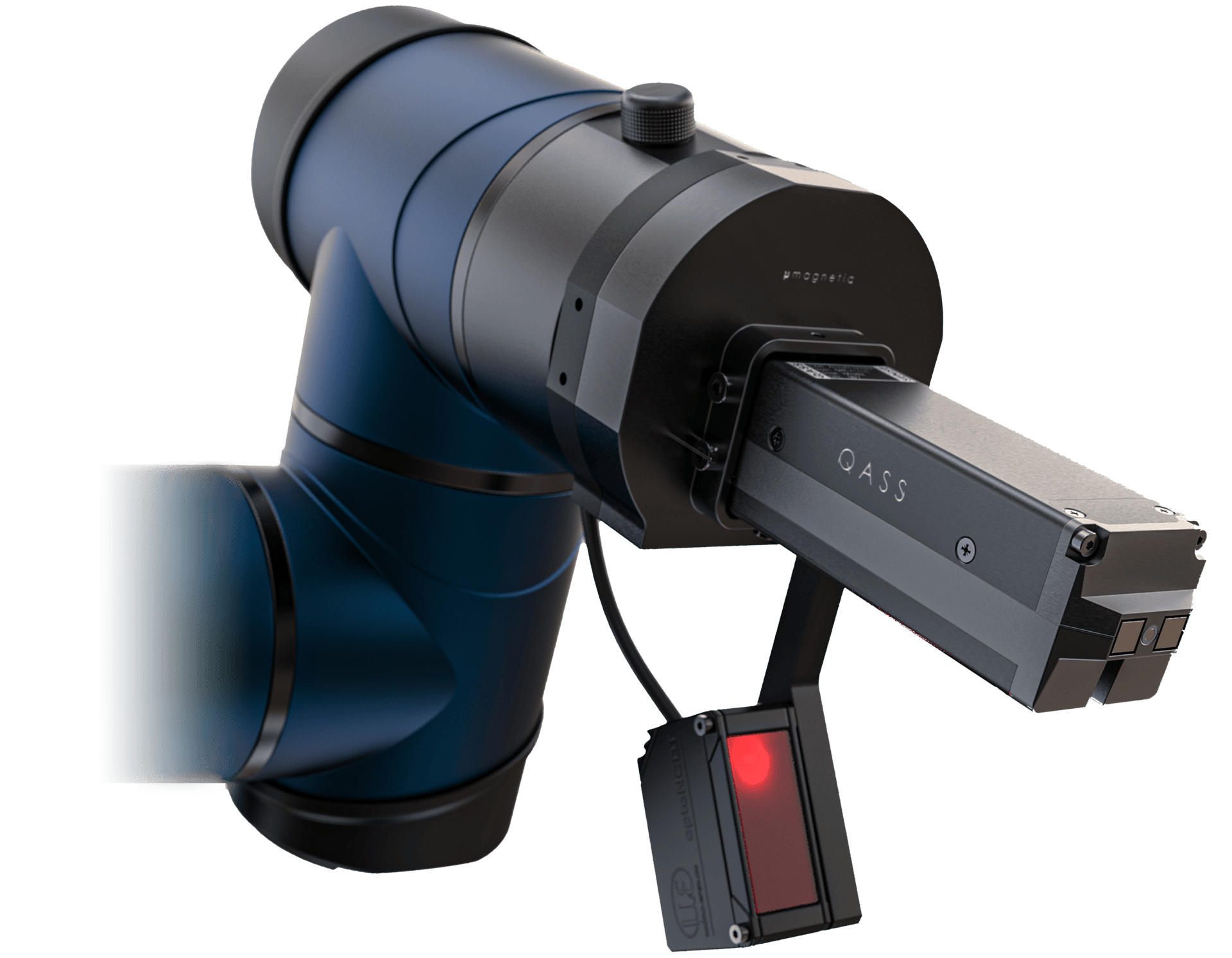 Measuring head for magnetic measurements with exchange module and collaborating handling system