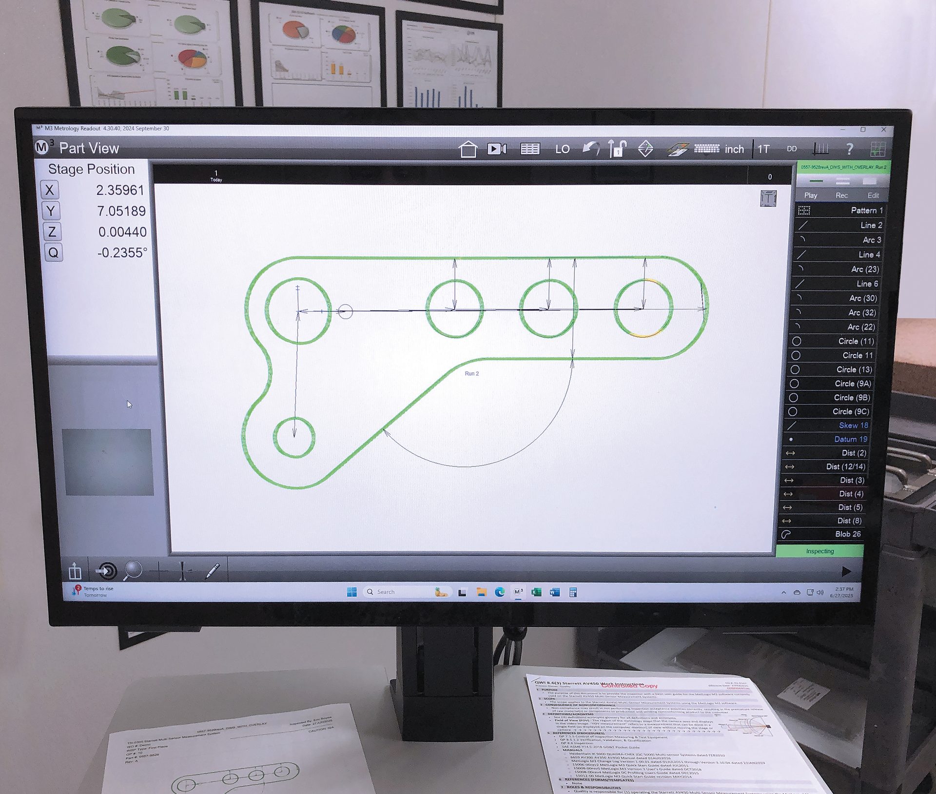 The Starrett AV450 and Metlogix software deliver faster, more reliable data, especially for profile measurements using imported .dxf files  