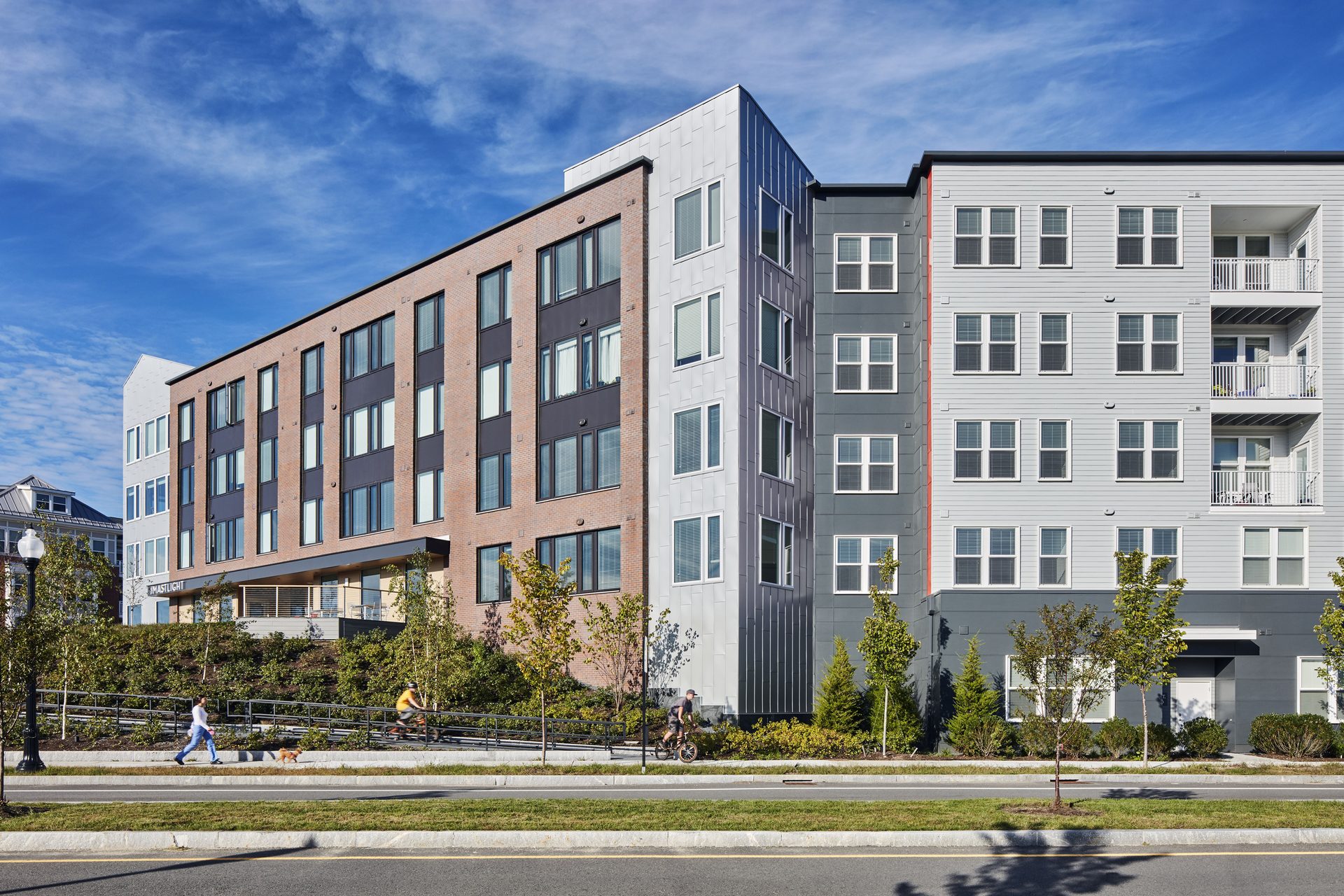 Metal Wall Panels Clad Contemporary Apartments on Former Naval Air Station