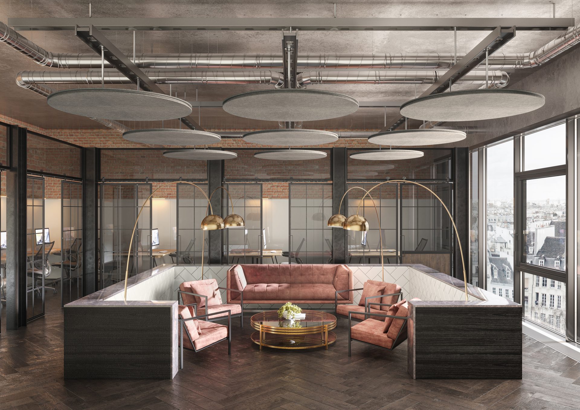 Interior design, studio couch, Living room, Property, Table, Building, Wood, Floor, Flooring