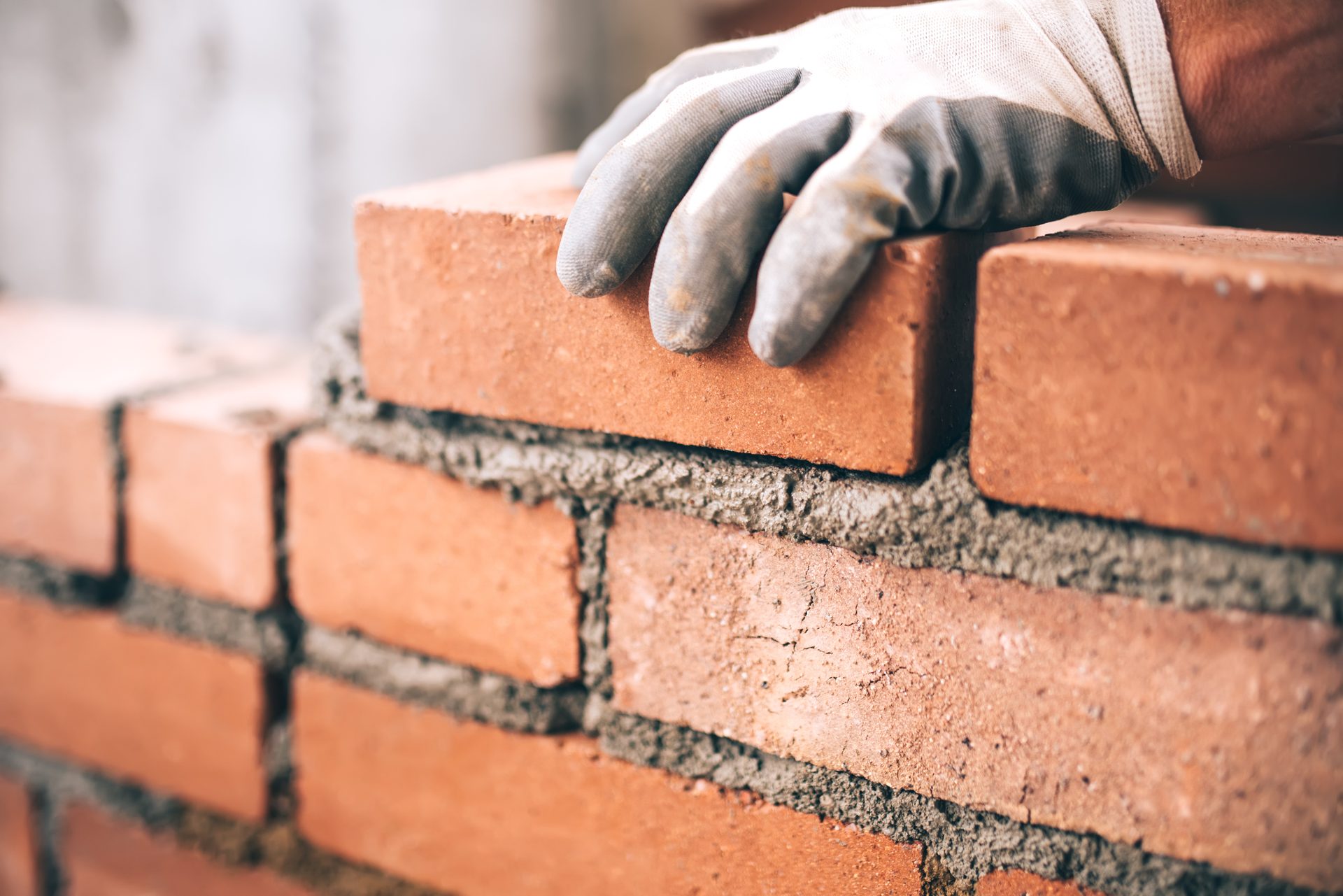brick wall being built