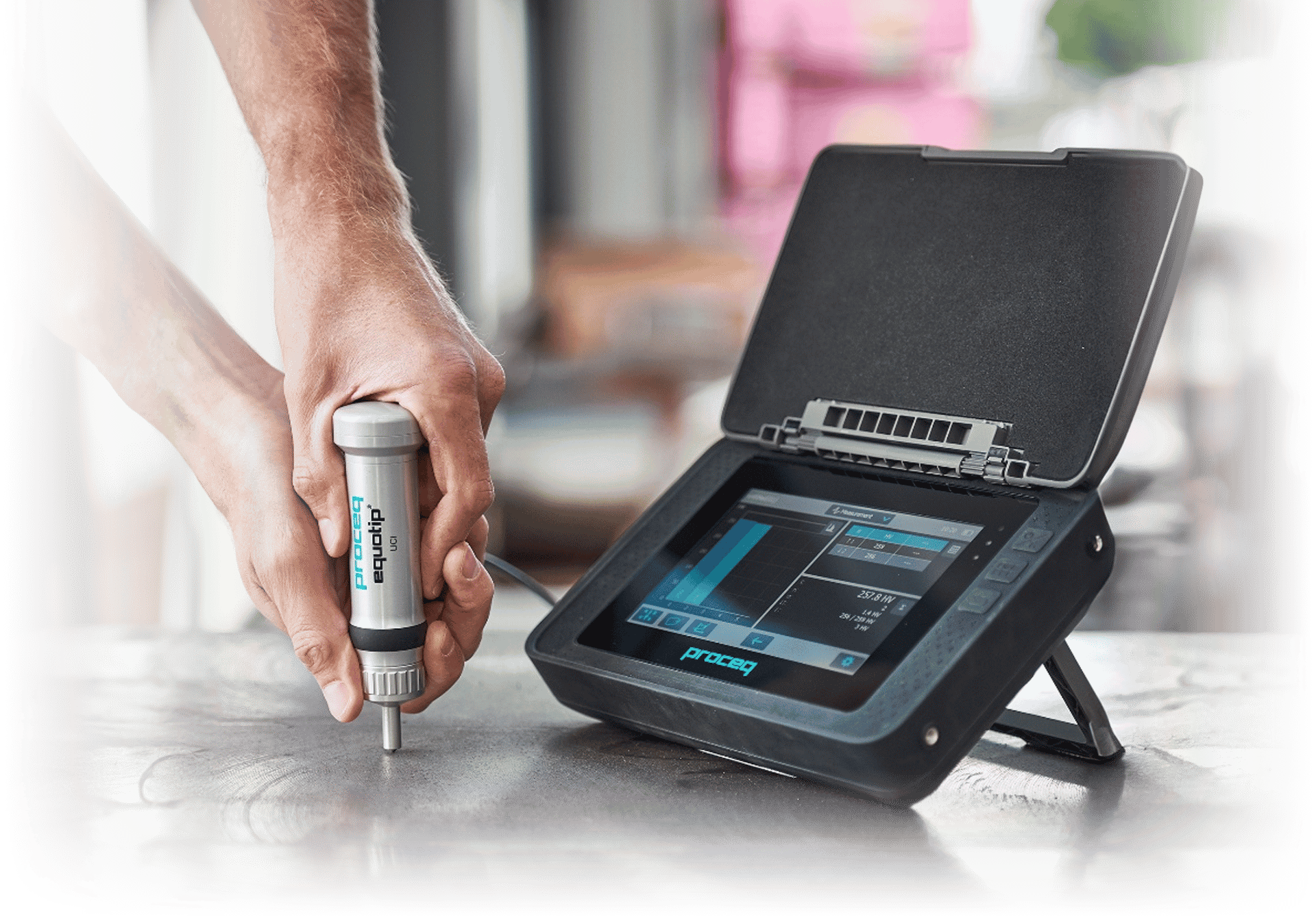 Typical A1038 comparative hardness testing machine