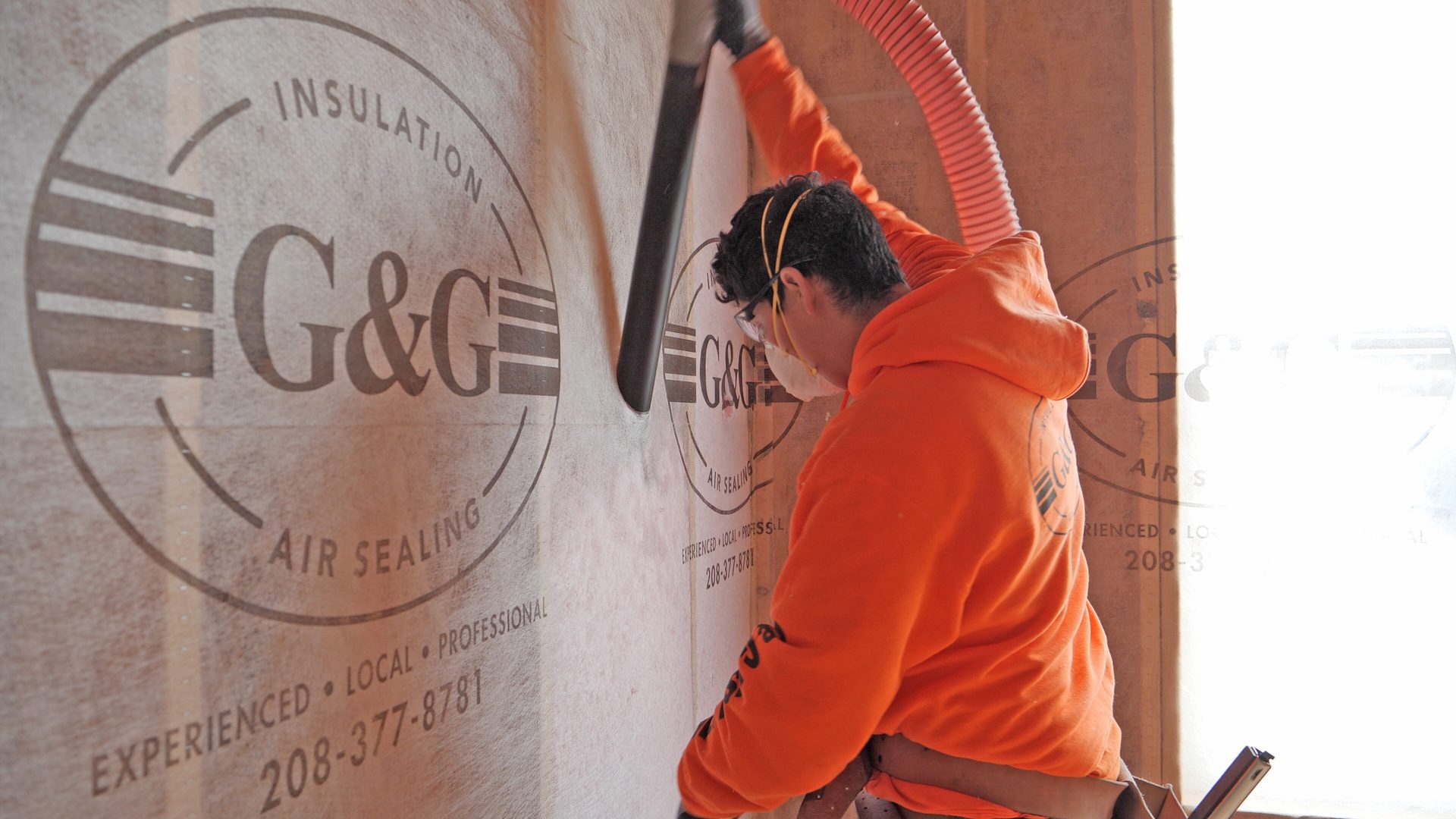 G&G Insulation worker on site