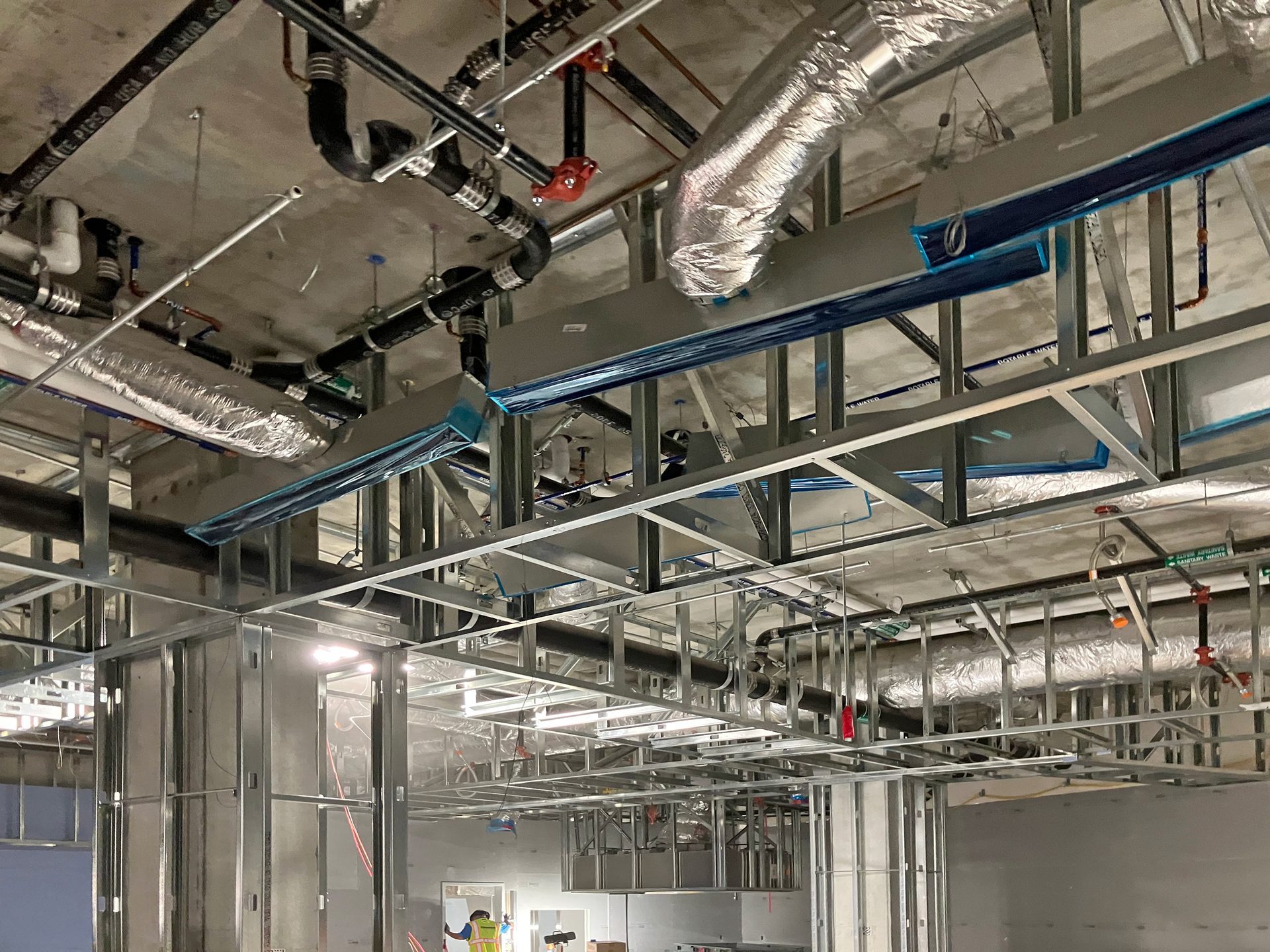 Composite material, Ceiling, Lighting, Pipe, Industry, Metal, Iron, Technology, Engineering