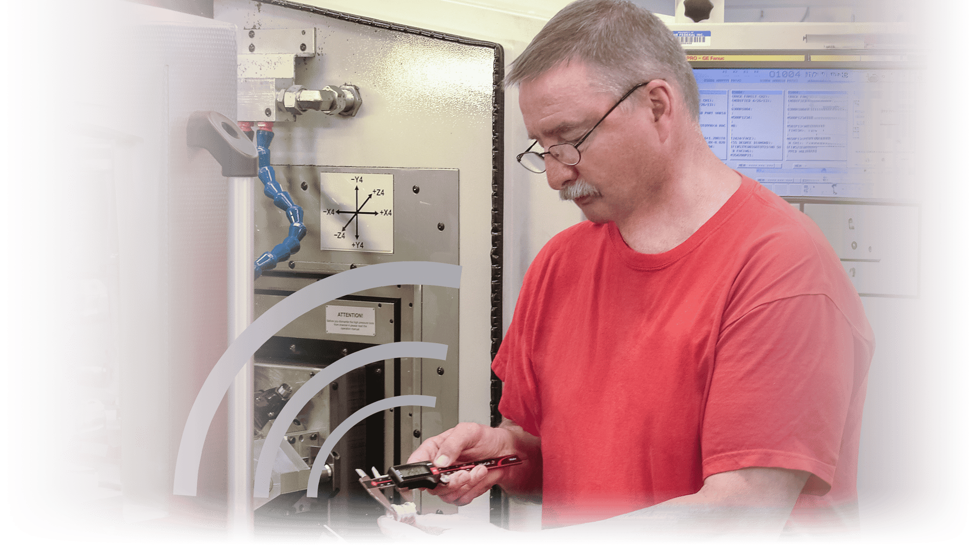 Wireless technology for data collection allows the machine tool operator to make measurements at the point of manufacture without the normal lag time associated with post-process measuring. Image credit: Mahr