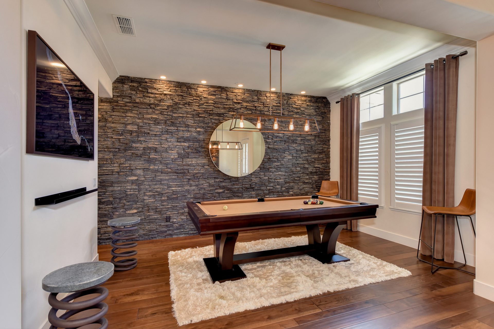 Black River Stacked Stone Int Game Room