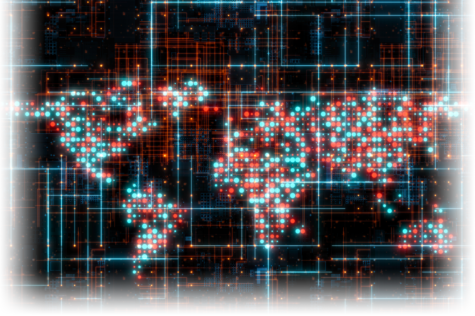 Digital map of the world
