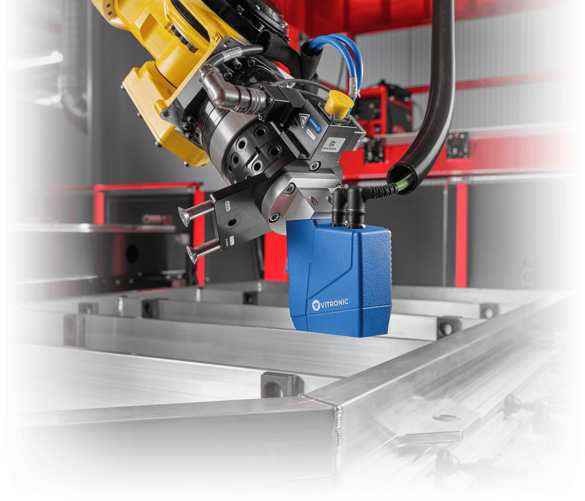 Inspecting weld seams on battery frames for an automotive company.  