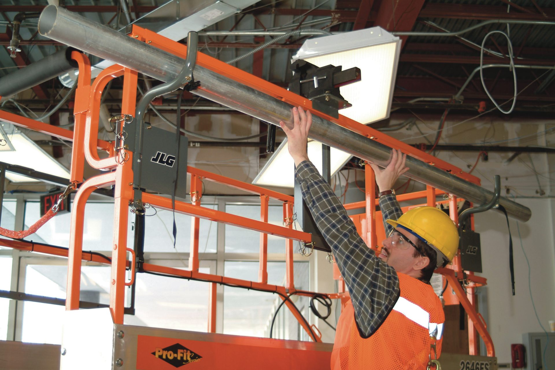 worker on lift