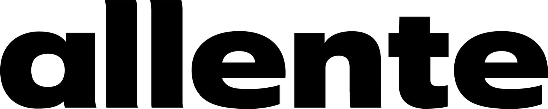 The word "allente" in a bold, black sans-serif font on a white background.