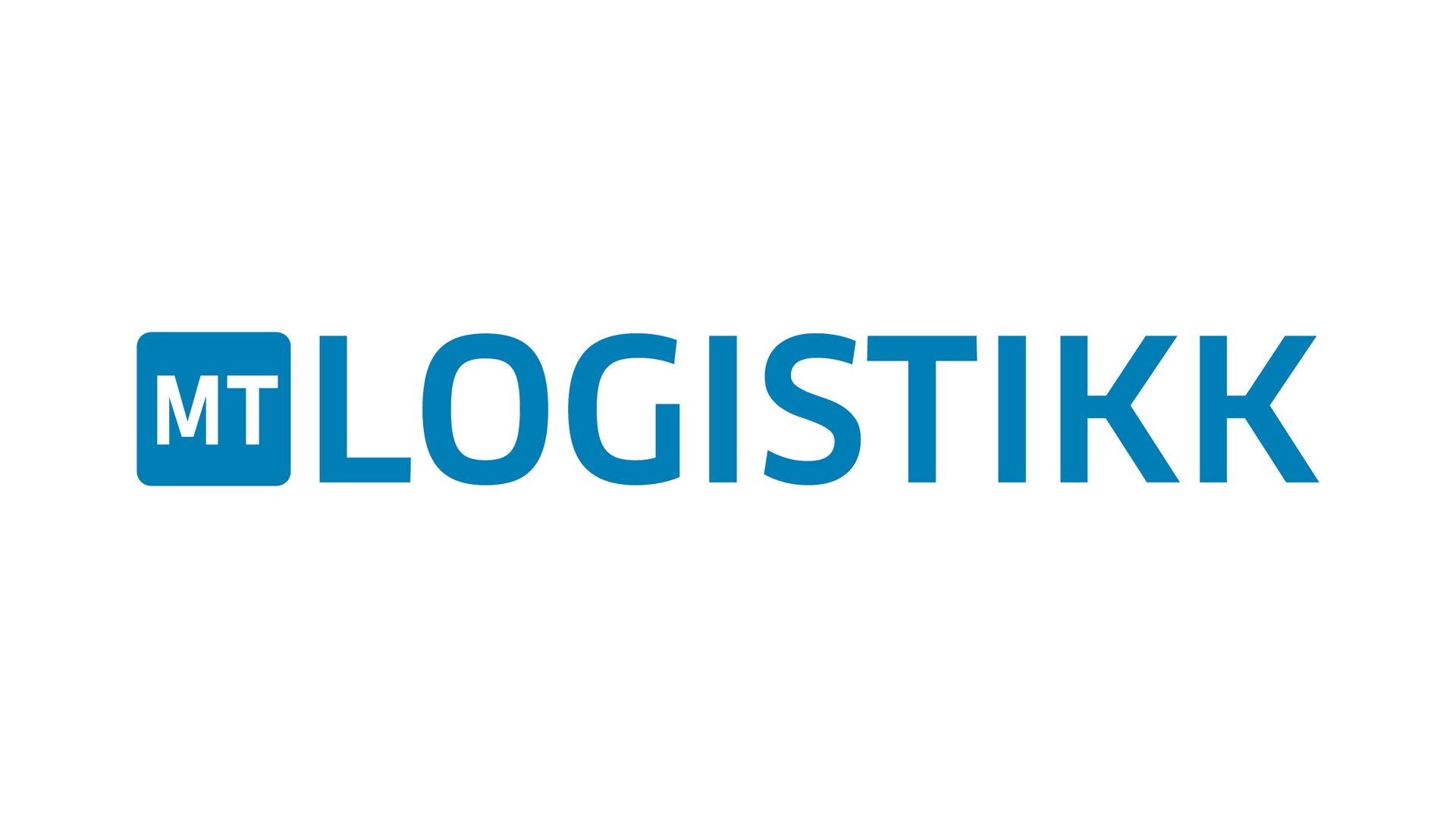 The MT LOGISTIKK logo in blue text on a white background, with "MT" in a blue square.