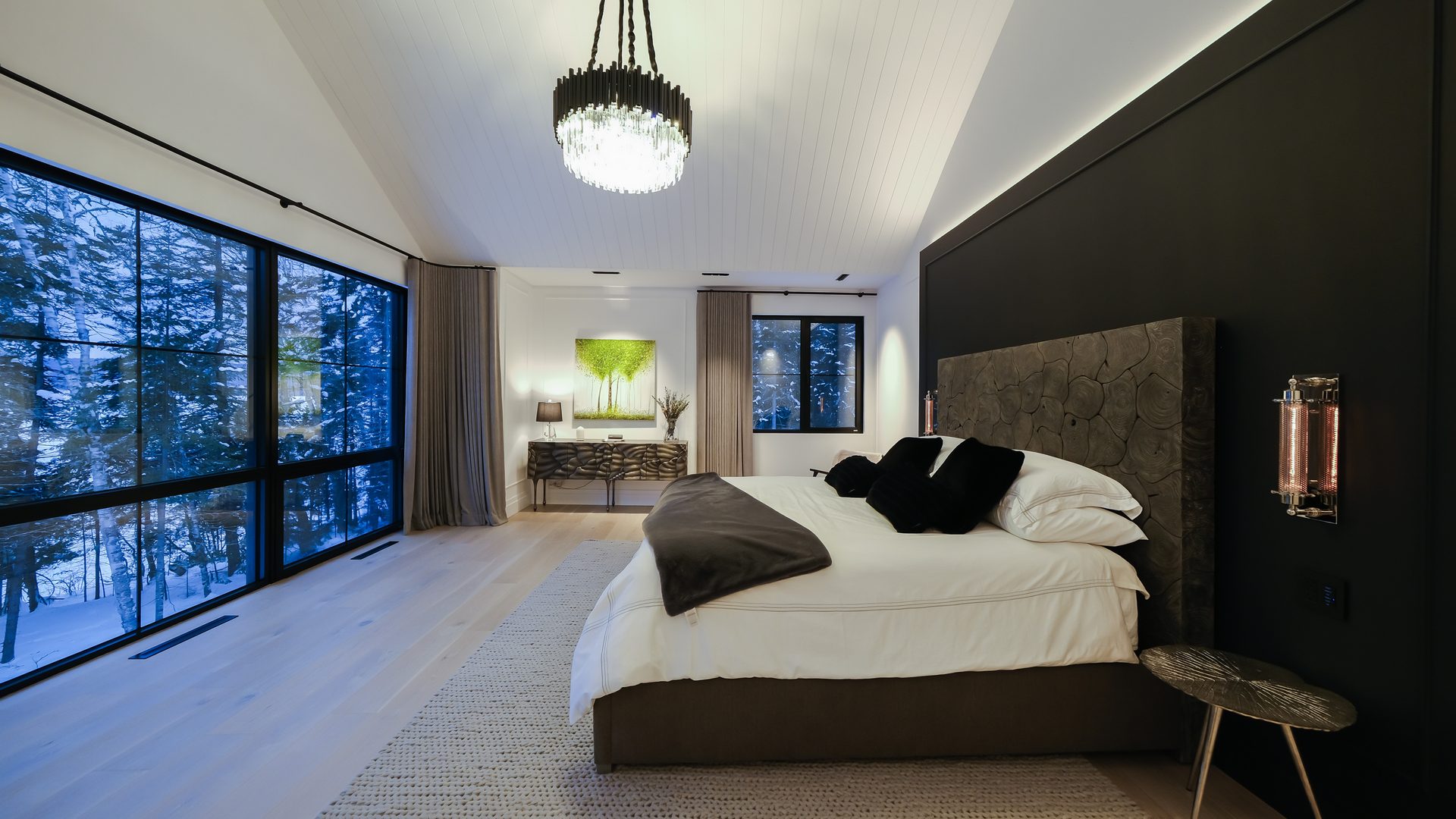 Interior design, Furniture, Property, Window, Comfort, Plant, Building, Shade, Lighting, Wood