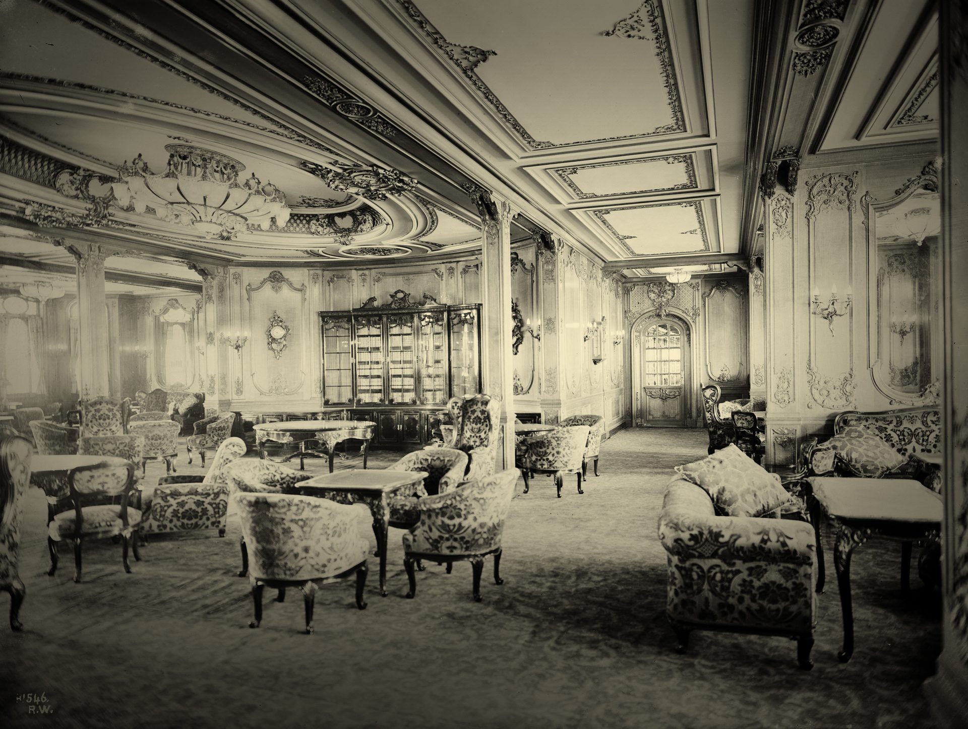 Interior design, Furniture, Table, Architecture, Style, Building, Black-and-white, Art