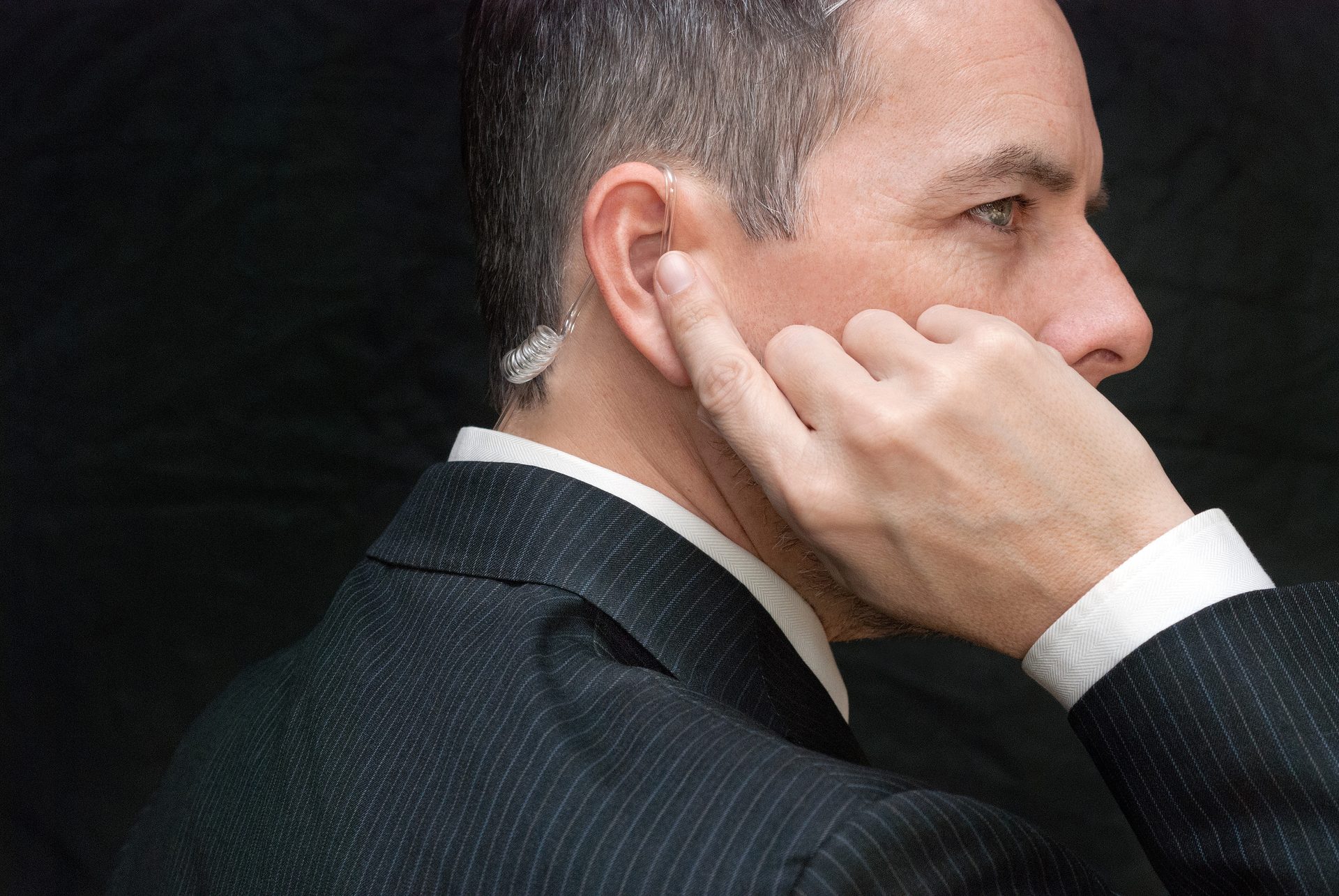 Dress shirt, Flash photography, Nose, Cheek, Eyelash, Ear, Gesture, Collar