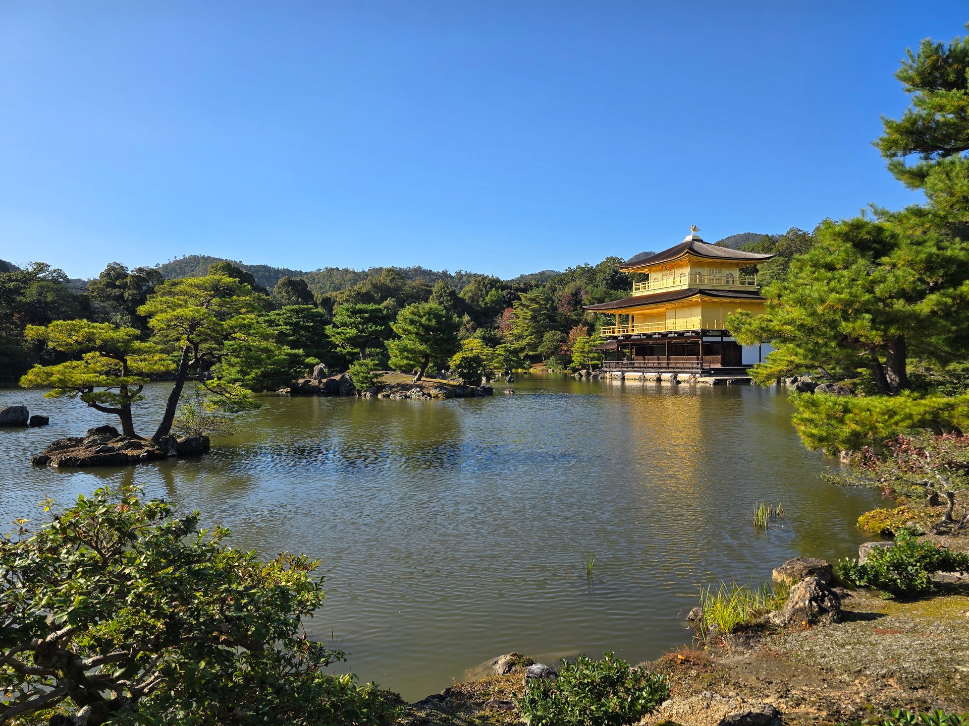 Body of water, Japanese architecture, Tree, Nature, Watercourse, Bank, Waterway, Lake