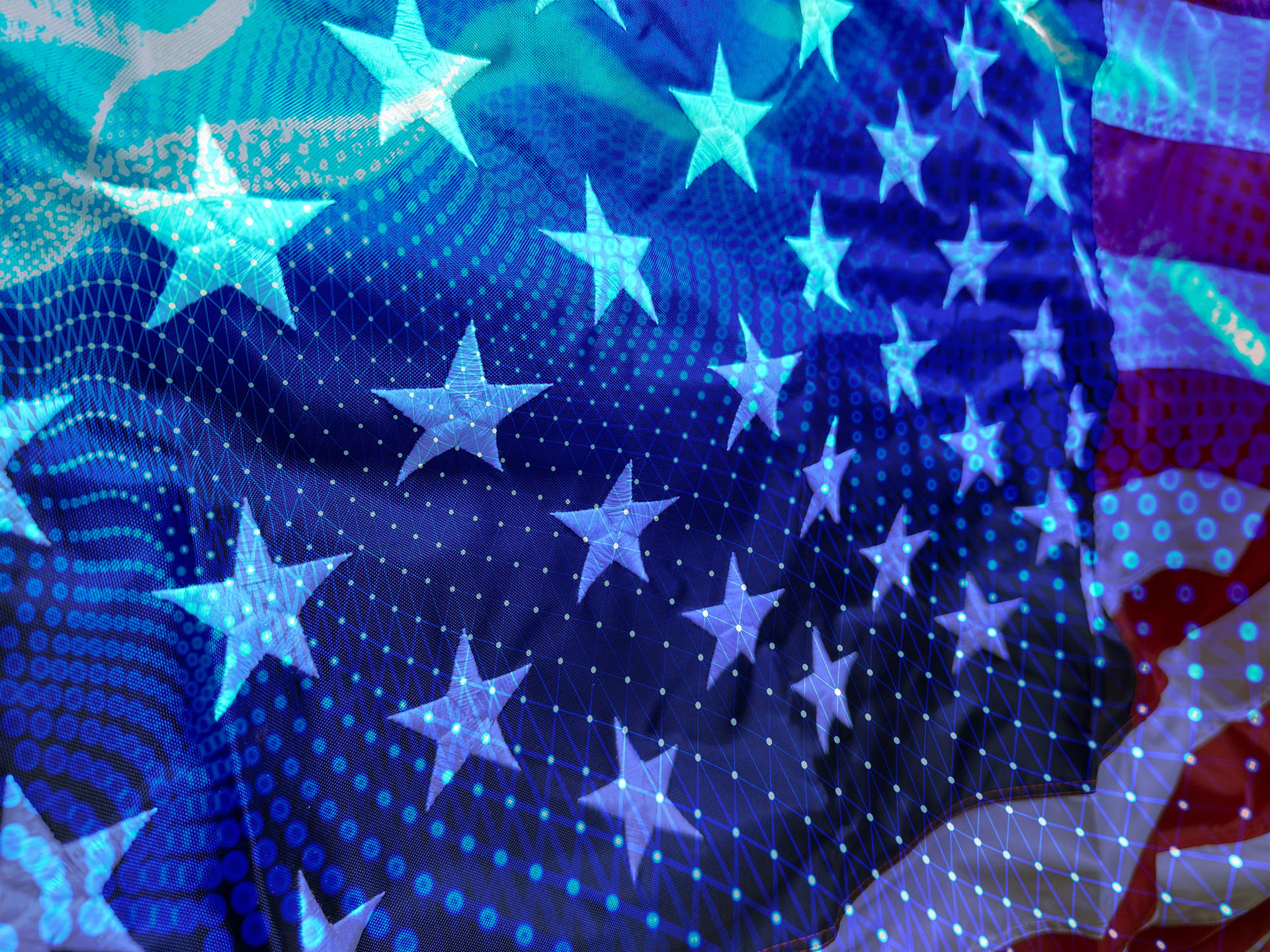 Flag of the United States, Blue, Red, Close-up