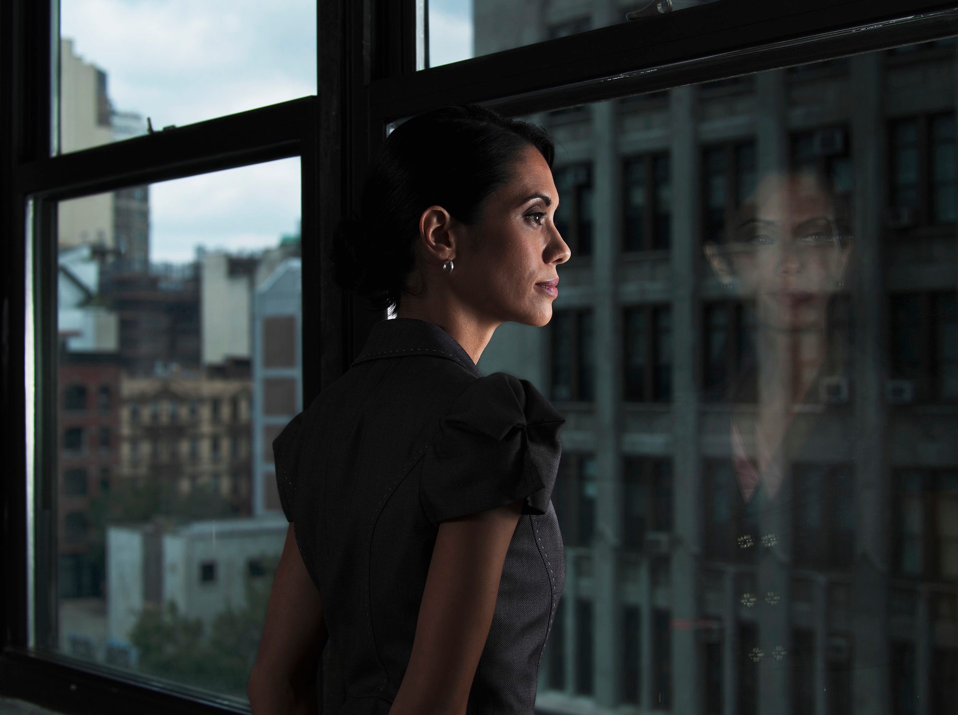 Flash photography, Face, Window