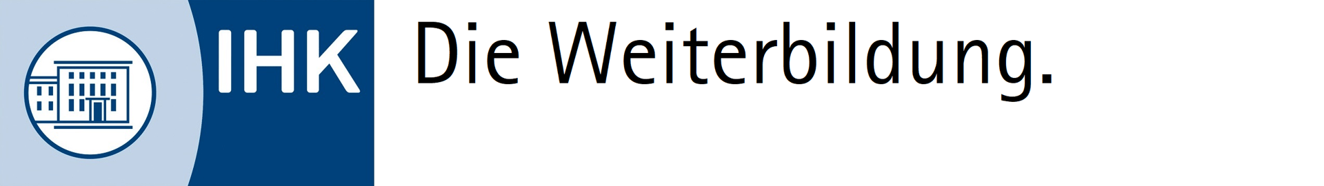IHK logo with a building icon and the German text "Die Weiterbildung." (The further education).