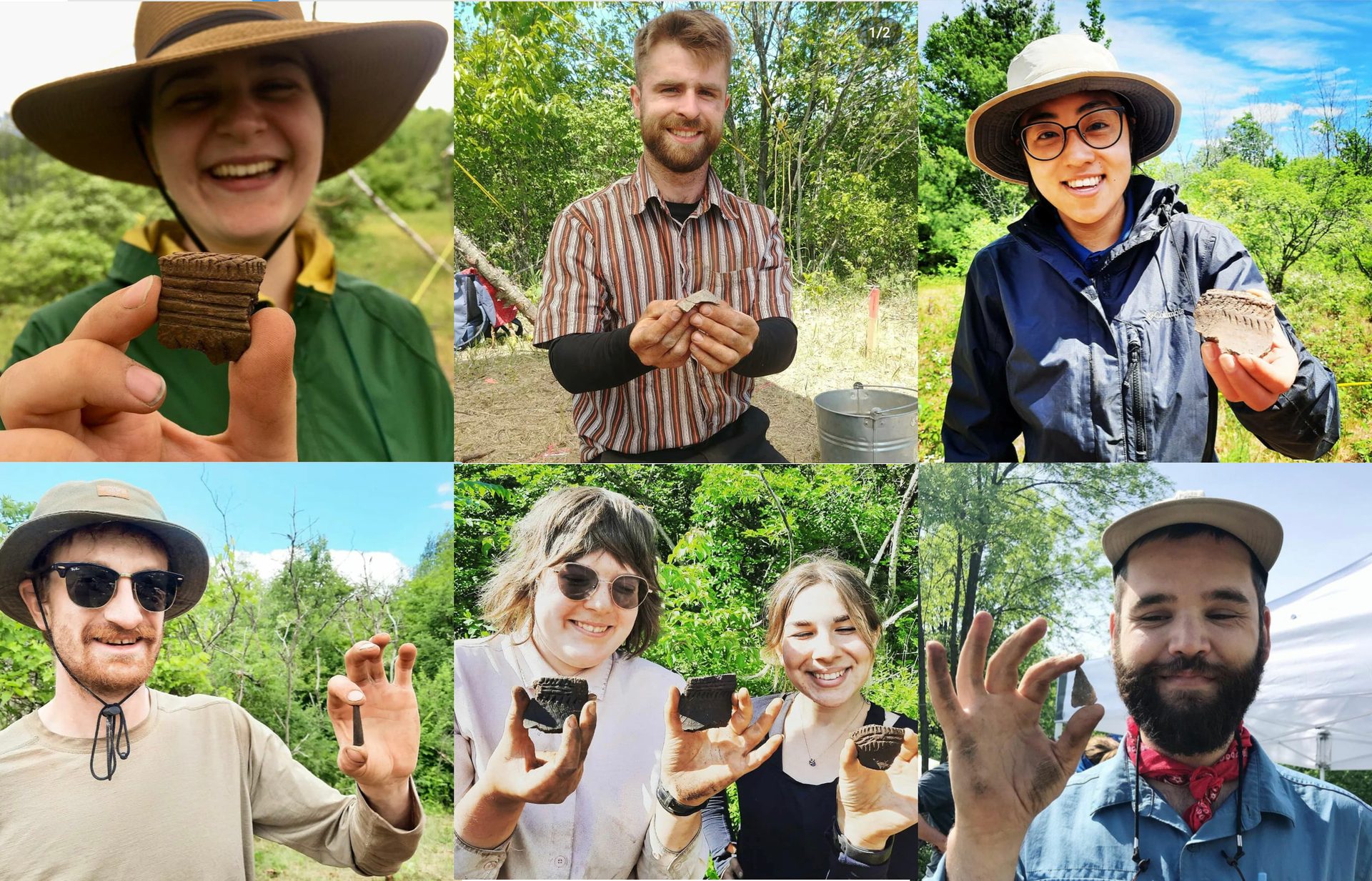 People in nature, Facial expression, Clothing, Smile, Face, Plant, Photograph, Hat, Green