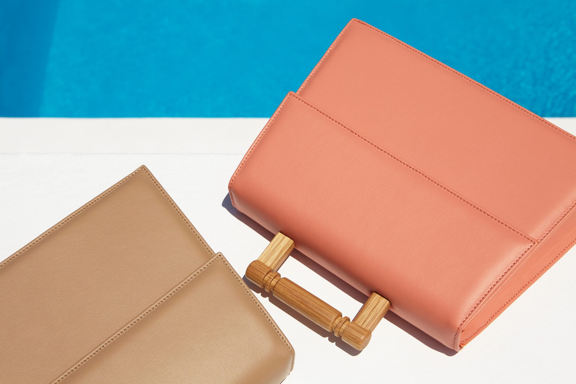 Brown, Rectangle, Textile, Bag, Beige