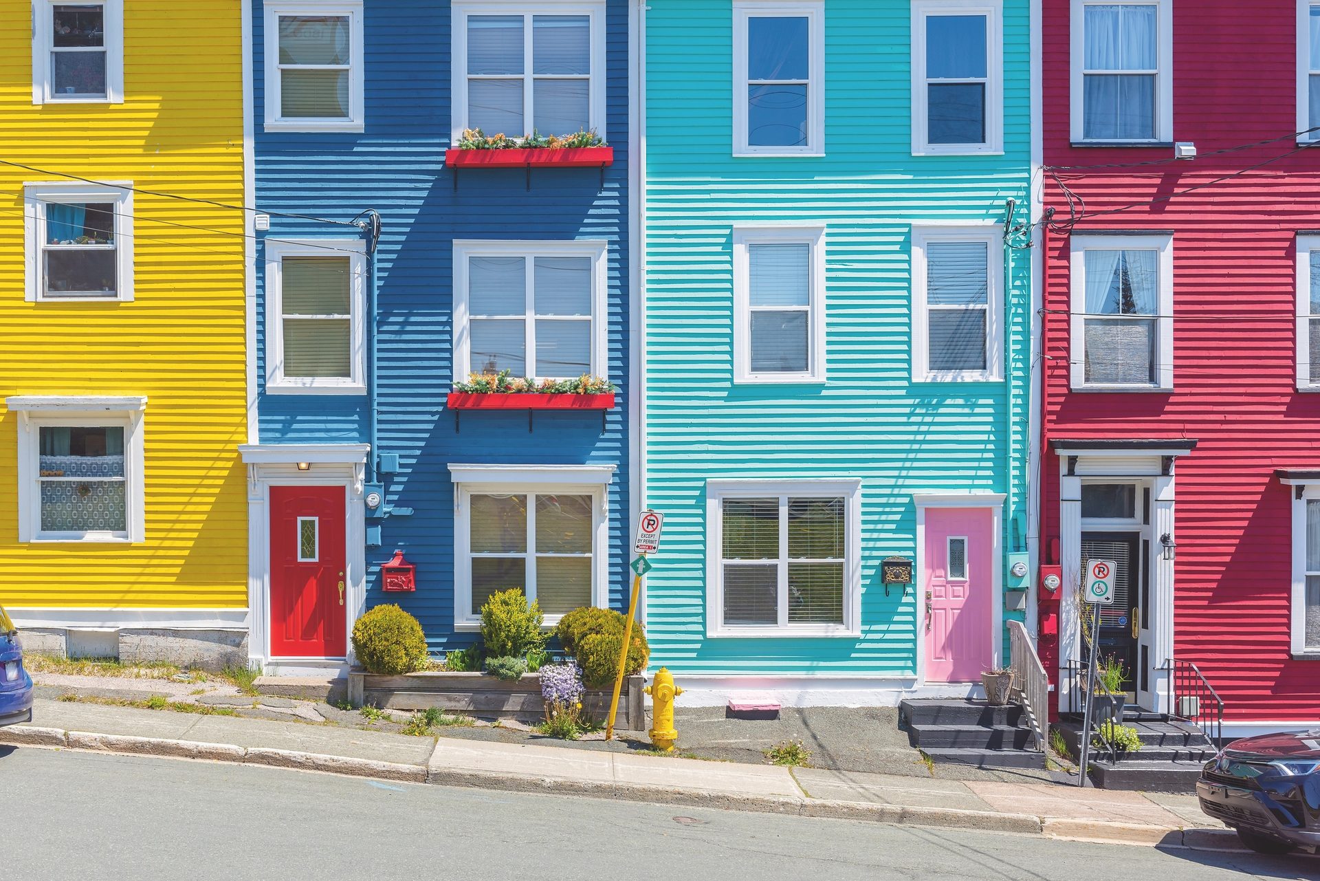 Window, Property, Plant, Building, Blue, Azure, Fixture, Architecture, Paint, Neighbourhood