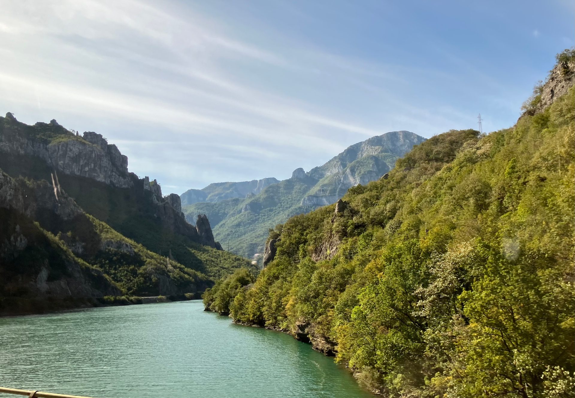 Fluvial landforms of streams, Water resources, Natural landscape, Cloud, Sky, Mountain, Tree, Plant, Highland