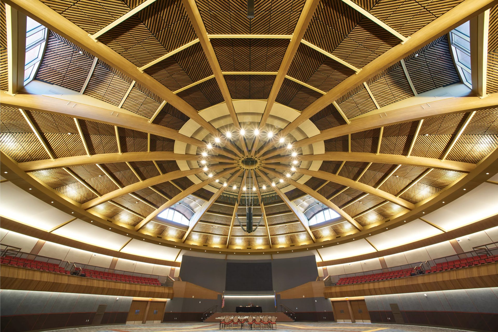 Interior ceiling design of Hokokata Ti Cultural Center