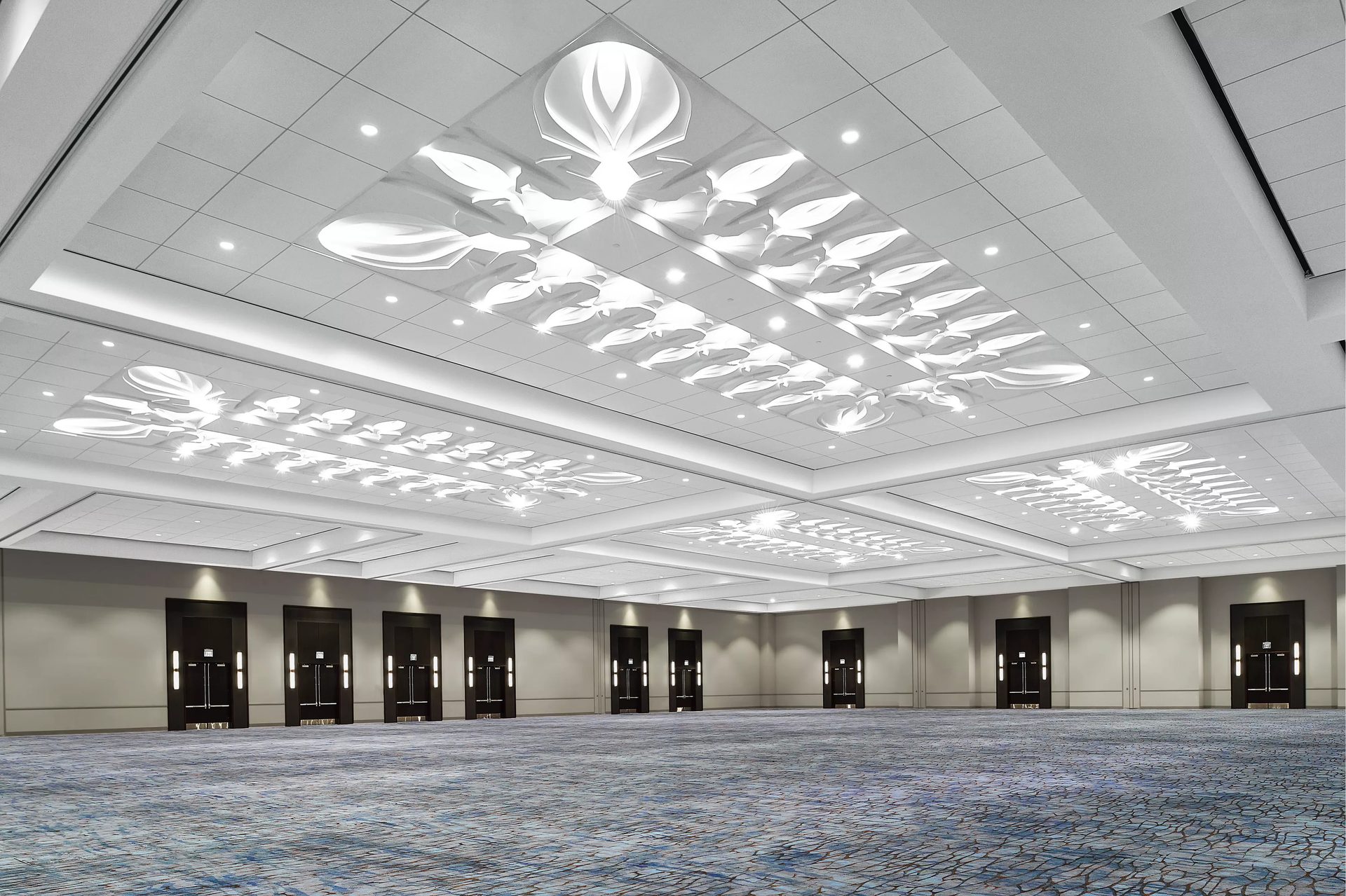 Interior ceiling design of Cherokee Casino and Convention Center