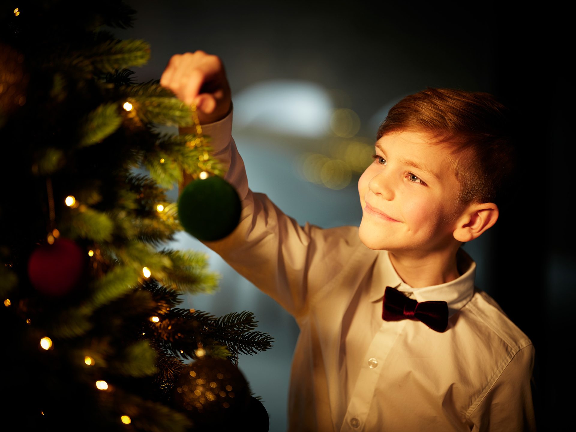 People in nature, Christmas tree, Flash photography, Holiday ornament, Smile, Happy
