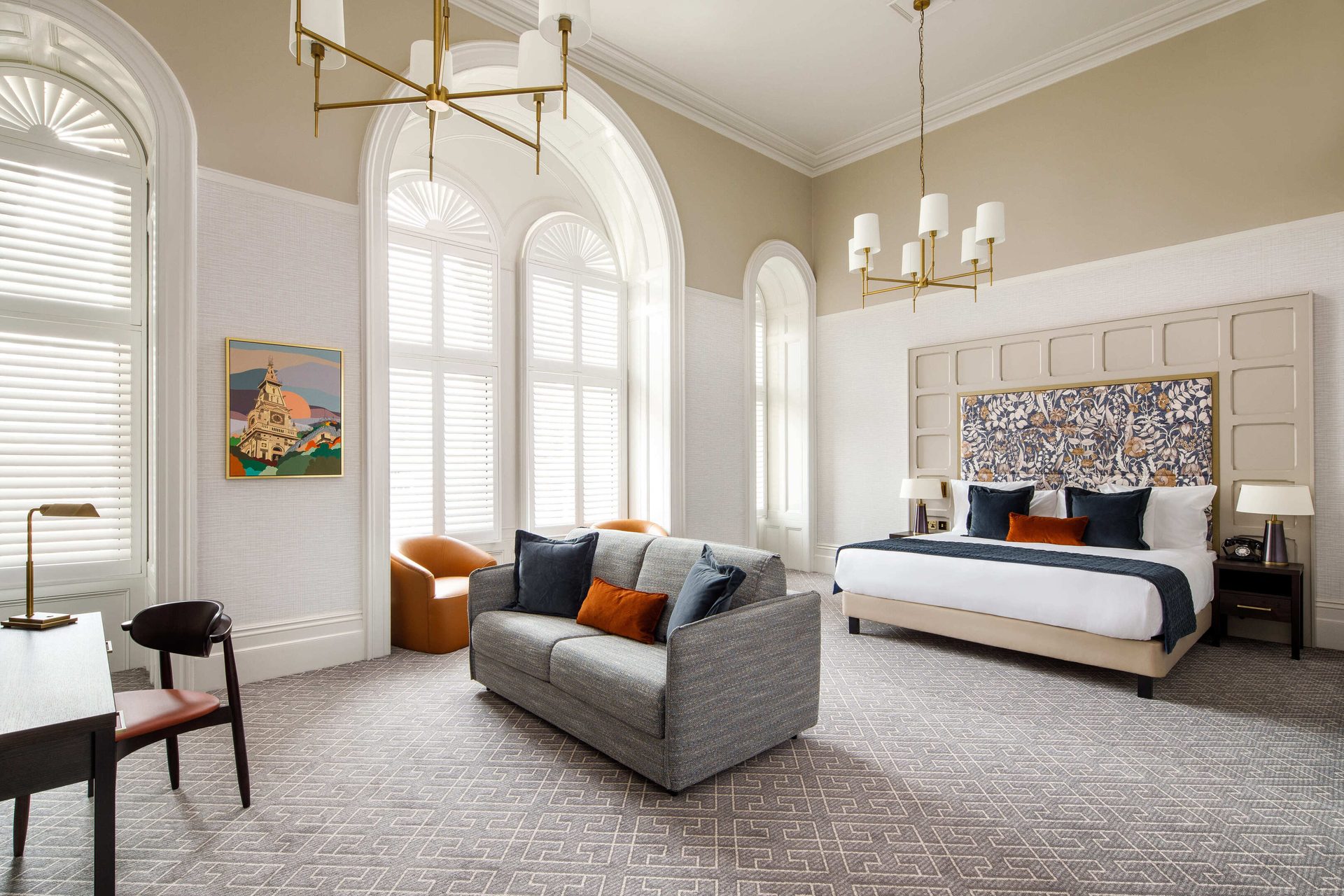 Picture frame, Interior design, Furniture, Property, Building, Window, Comfort, House, Wood, Shade