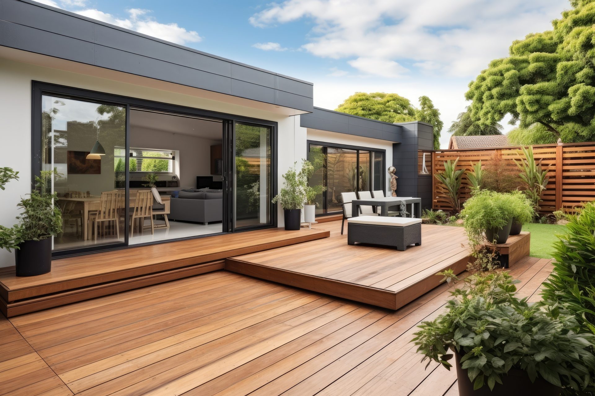 Interior design, Plant, Cloud, Sky, Building, Window, Wood, Houseplant, Shade, Tree