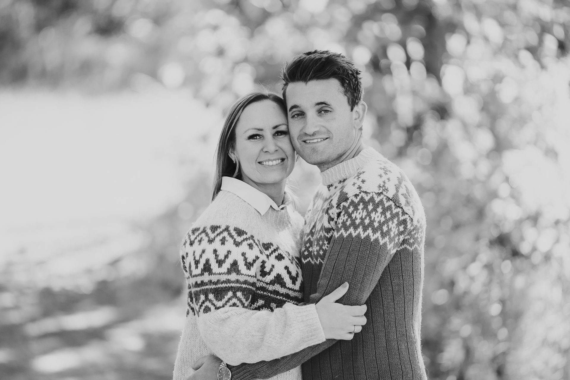 People in nature, Flash photography, Face, Smile, Happy, Gesture, Black-and-white, Style