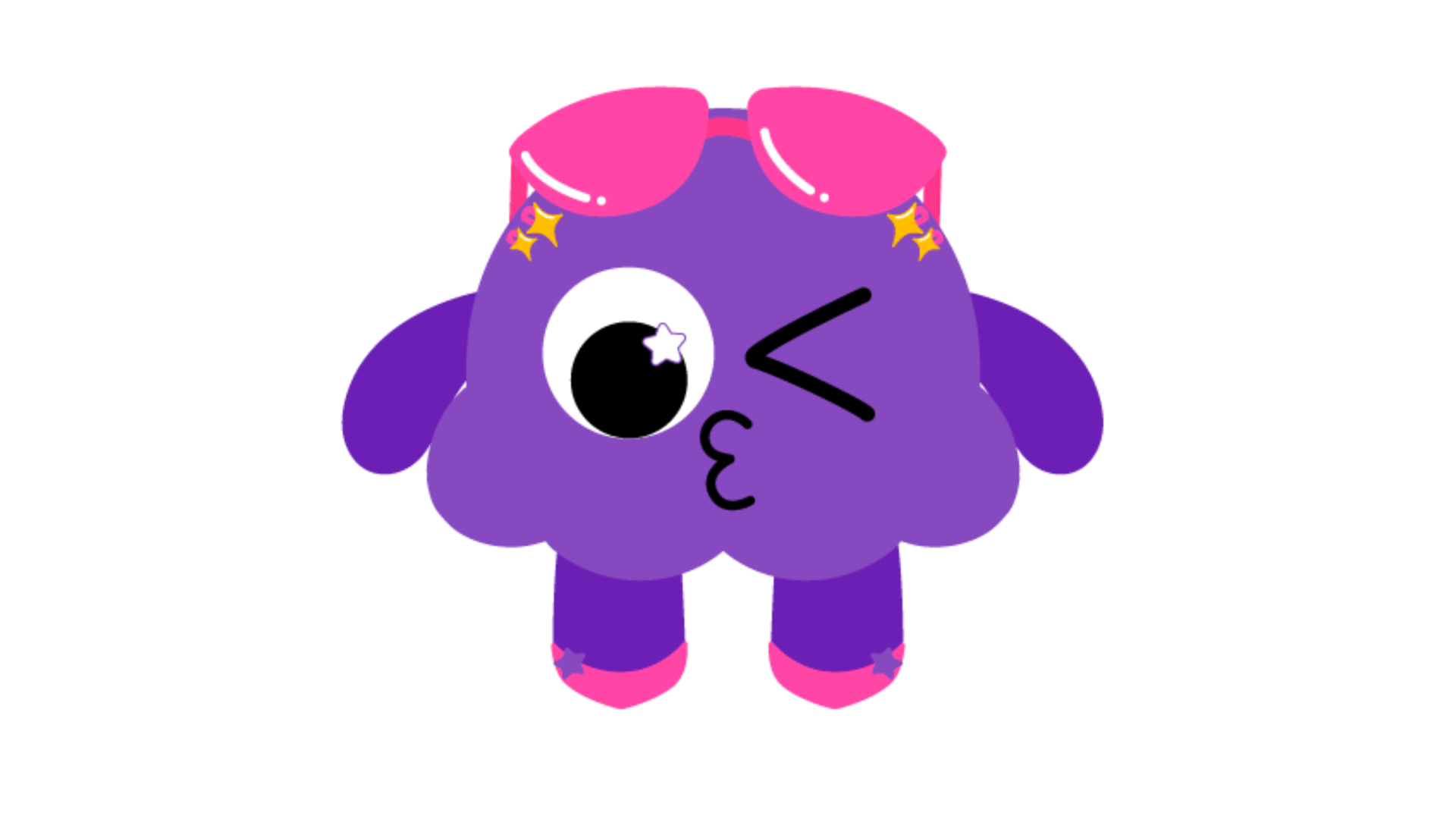 Toy, Gesture, Finger, Cartoon, Violet, Font