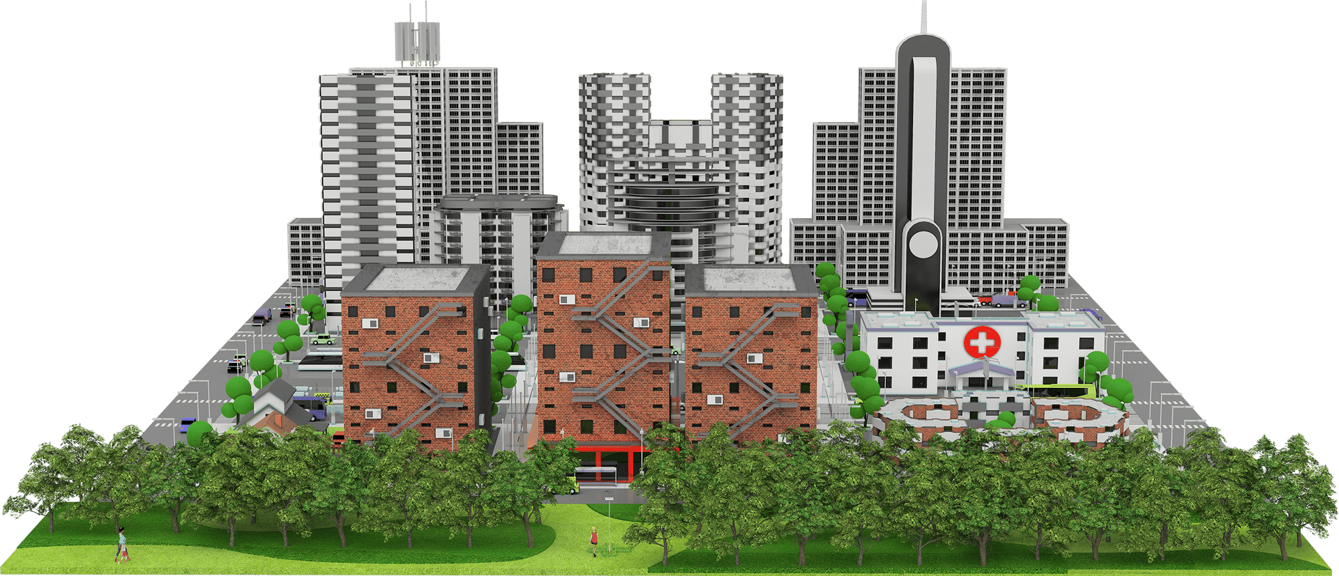 Urban design, Land lot, Tower block, Building, Property, Plant, House, Grass, Condominium, Skyscraper