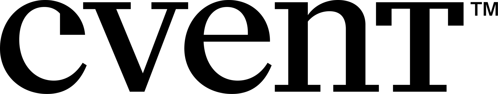 Black text 'cvent' with a small 'TM' trademark symbol.