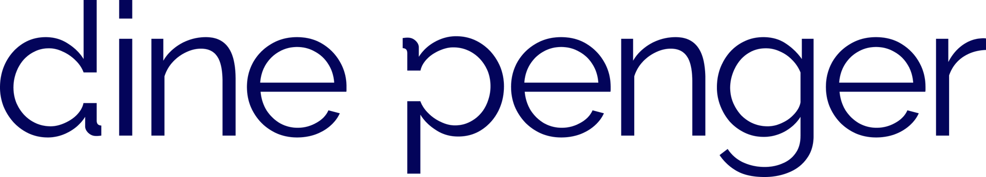 The image displays the words "cline penger" in dark blue text on a muted green background.