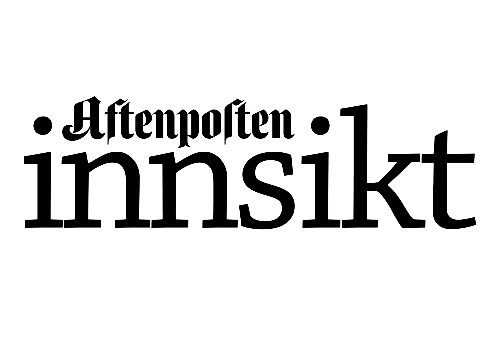 Logo: "Aftenposten innsikt" with "Aftenposten" in a blackletter font, on a green background.