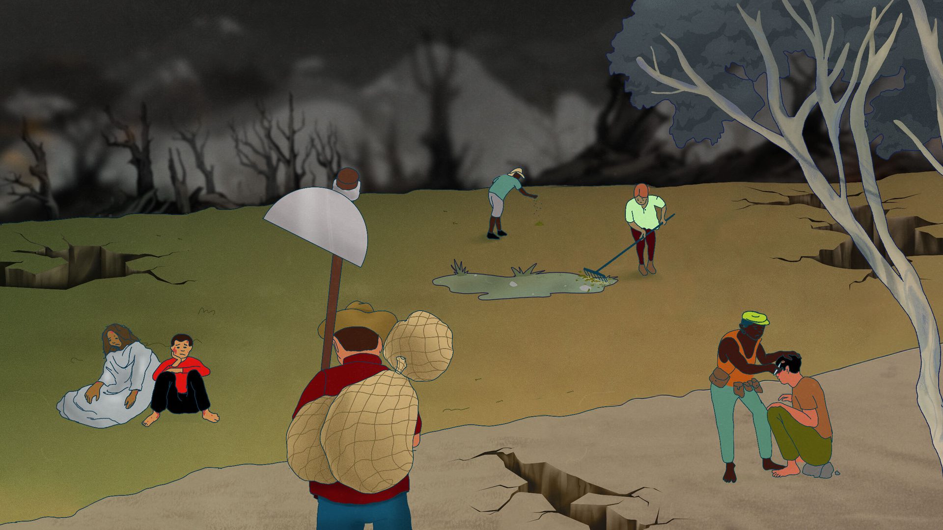 Natural environment, Ecoregion, World, Cartoon, Art, Biome, Landscape